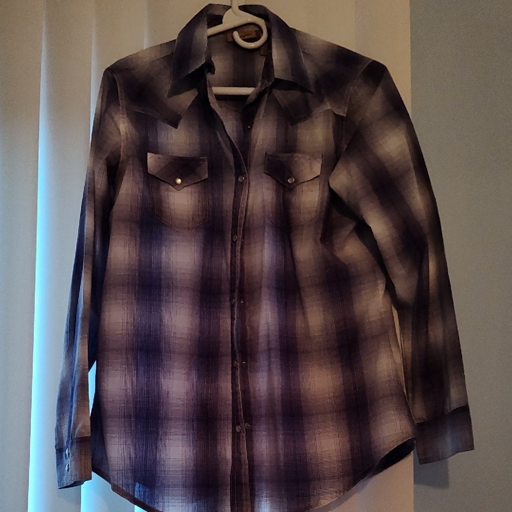 Plaid Button-Up Shirt